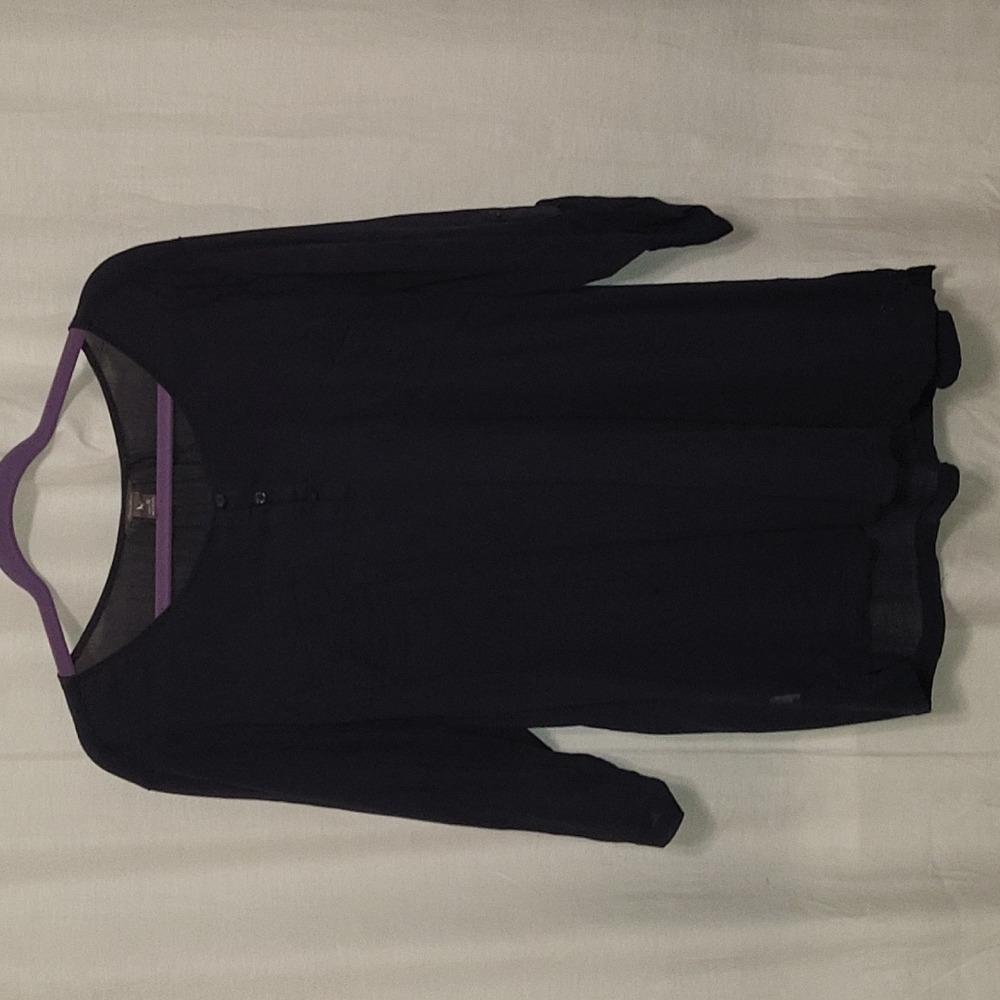 Navy blue shear blouse